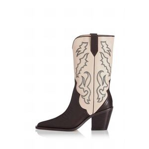 NEW ALIAS MAE marley boot in chocolate & cream leather